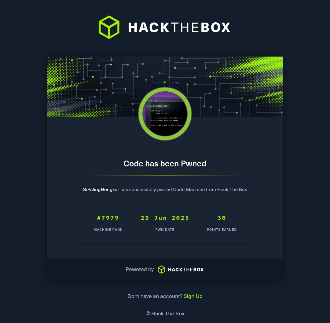 HTB Writeup – Code