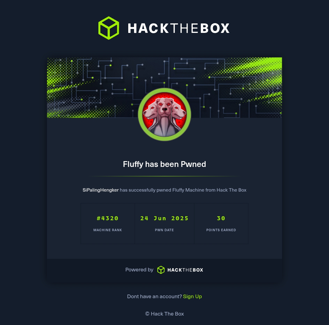 HTB Writeup – Fluffy