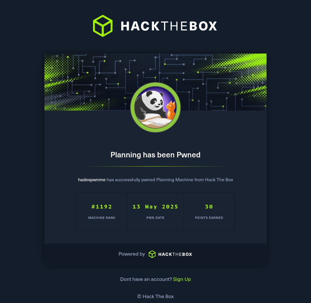 HTB Writeup – Planning